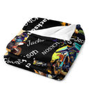 Personalized Custom Name Motocross Rider  Blankets Blanket For Kids