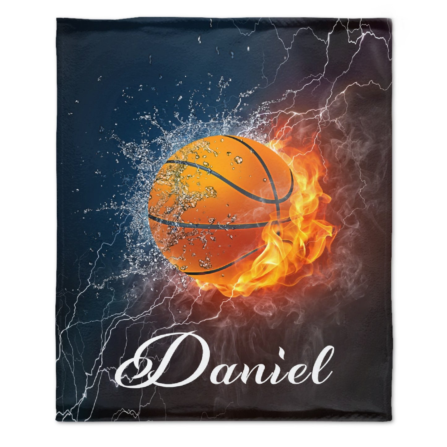 Ball In Fire Custom Name Blanket - Custom Team Gift