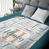 Collage Name Personalized Blanket