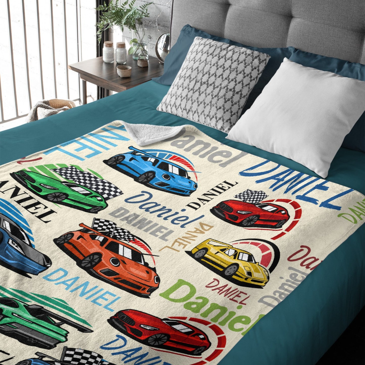 Free shipping✈️Personalized Drift Car Name Blanket