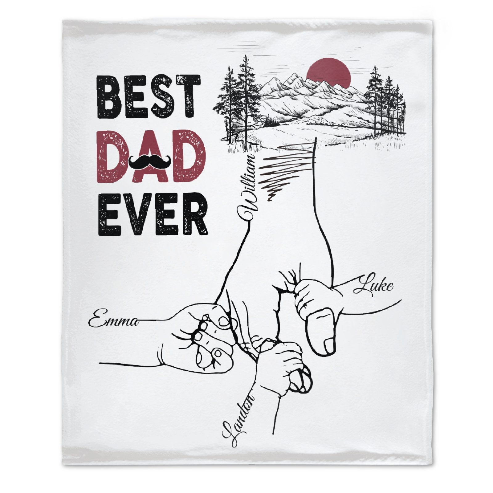 Best Dad Ever - Personalized Blanket