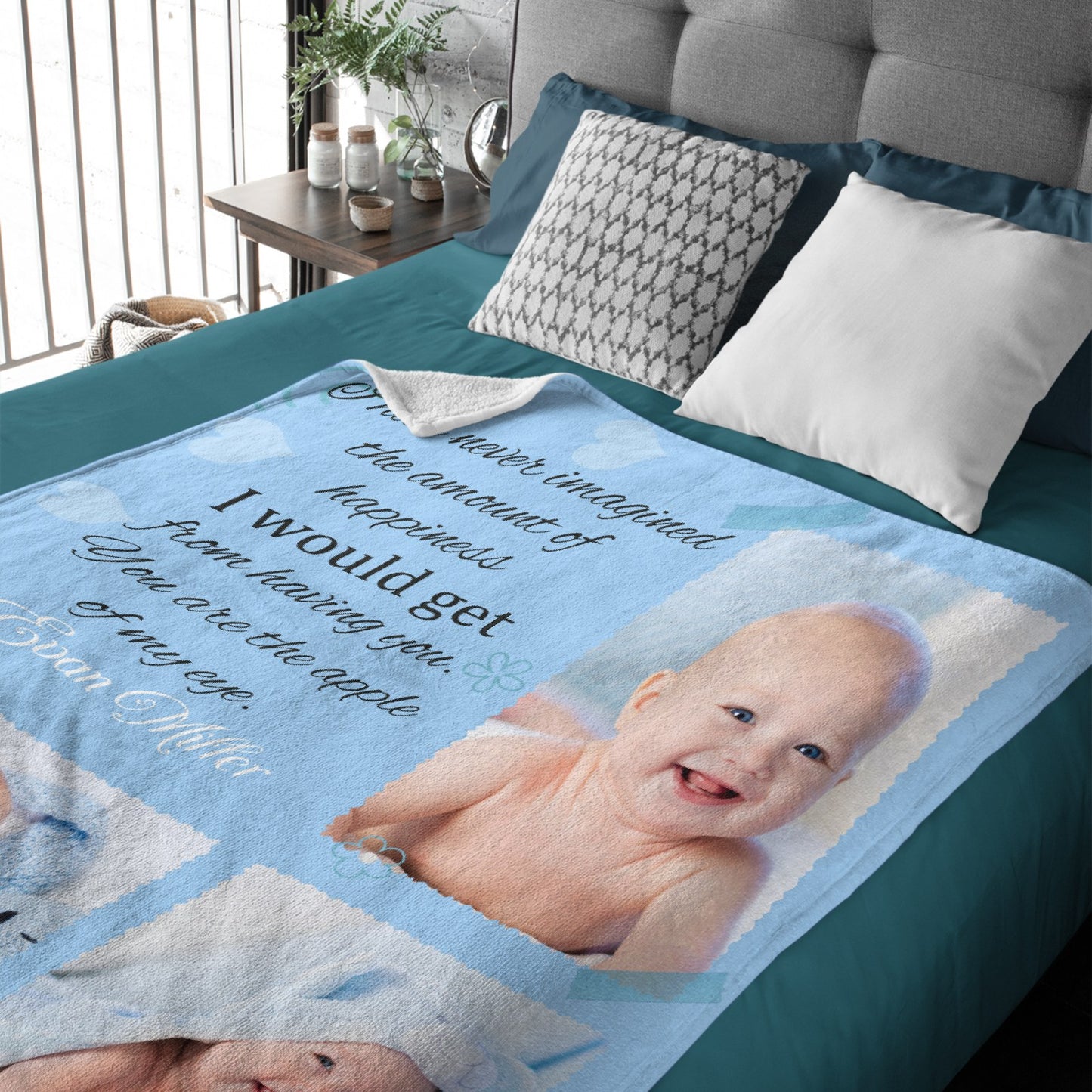 Free Shipping✈️Customized Baby Photo Blanket-You Are The Apple Of My Eye