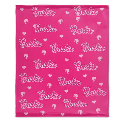 Free Shipping✈️Girls Personalized Name Custom Pink Blanket