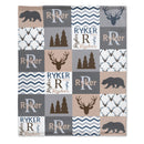 Livraison gratuite✈️Couverture pour bébé - Cadeau de naissance - Literie pour bébé animaux des bois - Literie pour bébé des bois 