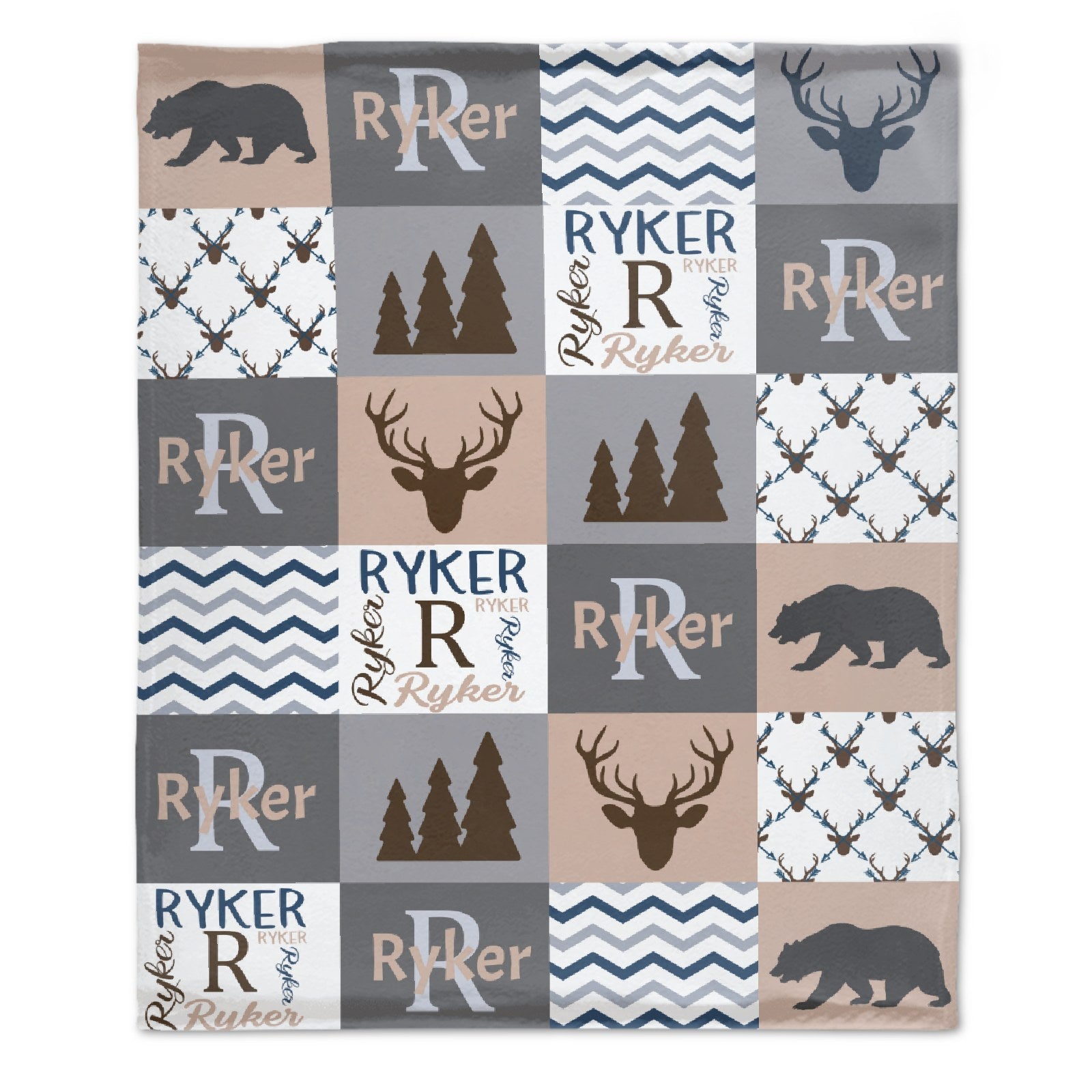 Livraison gratuite✈️Couverture pour bébé - Cadeau de naissance - Literie pour bébé animaux des bois - Literie pour bébé des bois 