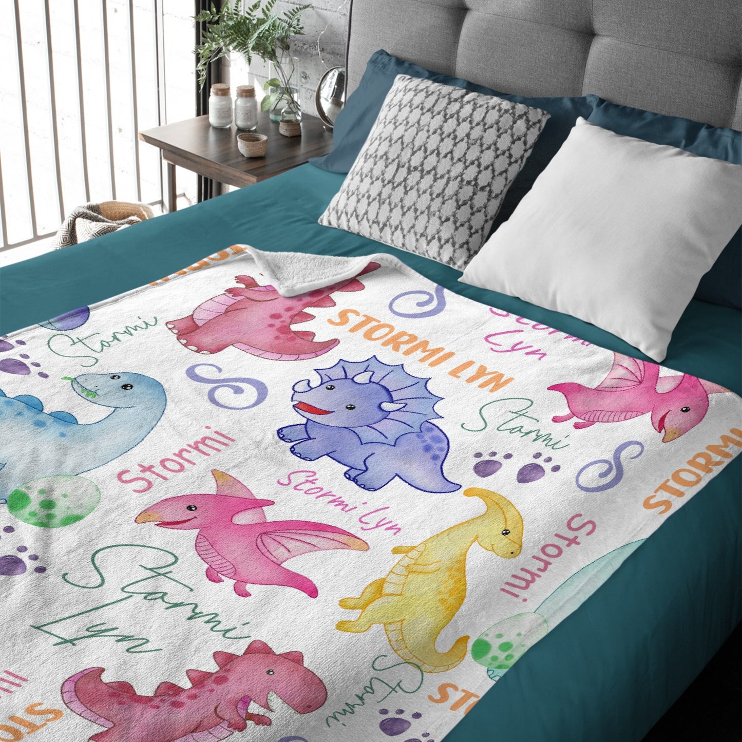 Free Shipping✈️Personalized Dinosaur Blanket Baby - Shower Gift