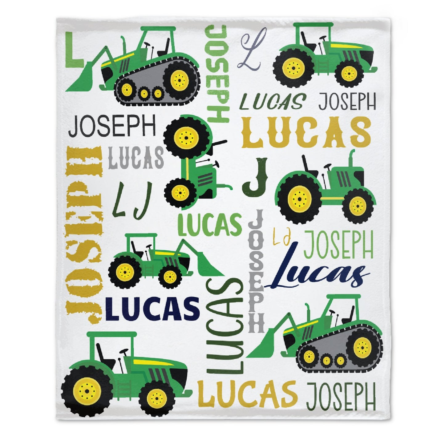 Free Shipping✈️Personalized Farm Tractor Name Custom Blanket