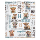 Personalized Cute Cow Blanket - Birthday Gifts For Kids