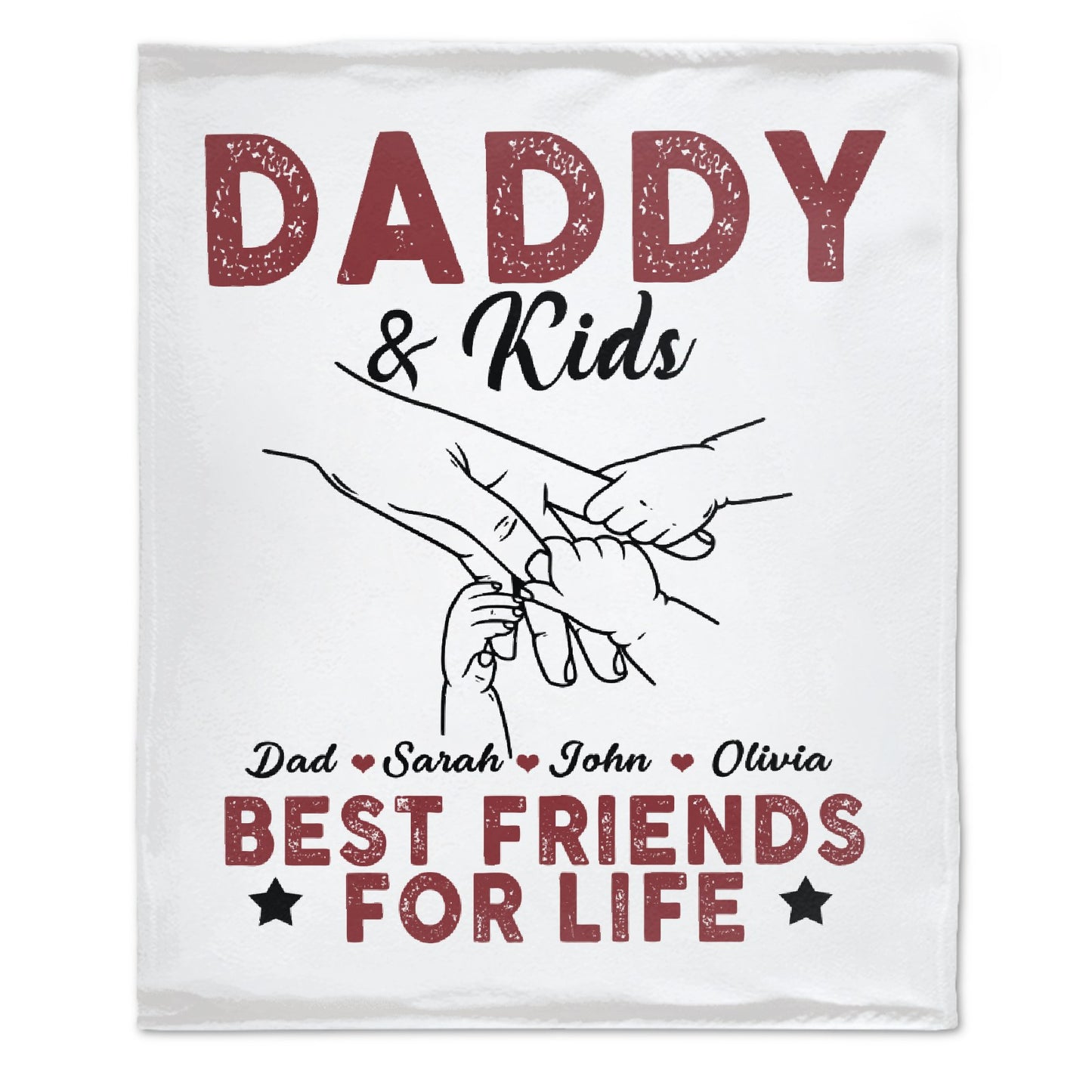 Best Friends For Life - Couverture personnalisée personnalisée pour la famille - Fête des pères, cadeau d'anniversaire pour papa 