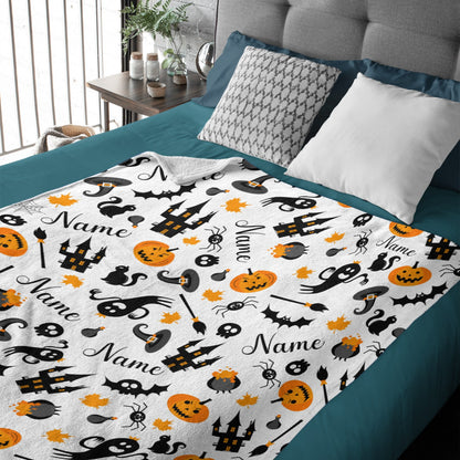 Free Shipping✈️Halloween Name Personalized Custom Blanket