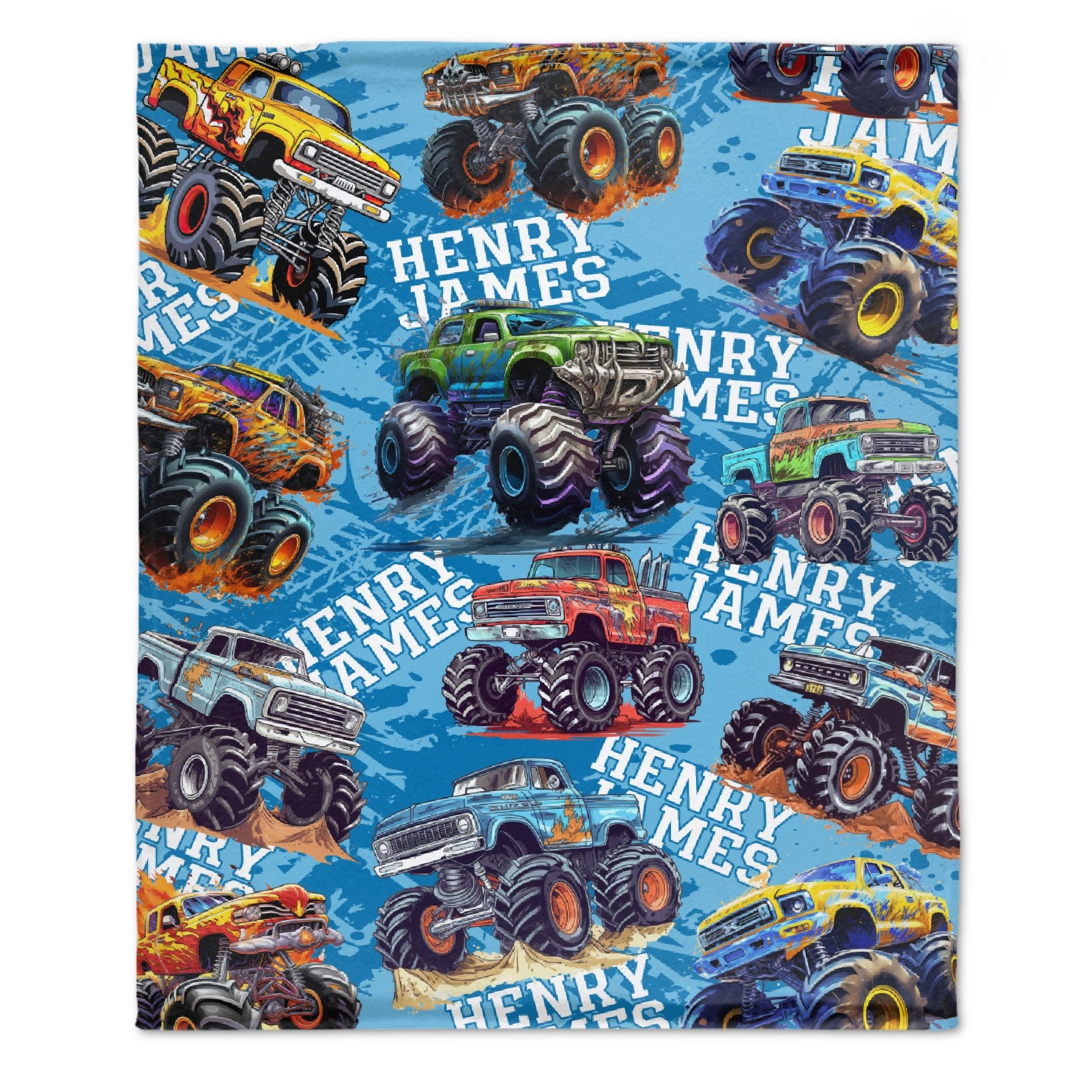 Livraison gratuite✈️Couverture personnalisée avec nom de motif de voiture de camion 