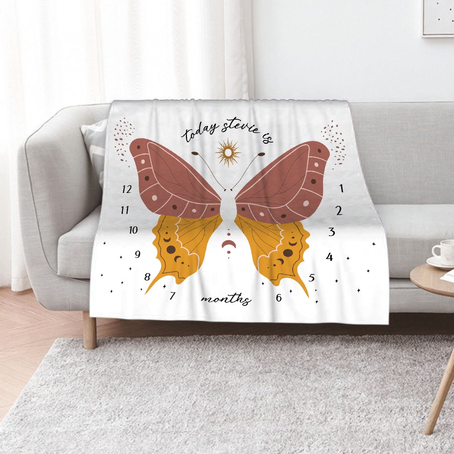 Free Shipping✈️ Boho Mystical Butterfly Wings - Baby Name Blanket