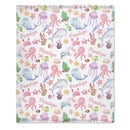 Sea Animals Blanket Personalized Name Baby Blanket