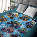 Personalized Truck Car Pattern Name Custom Blanket