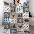 Livraison gratuite✈️Couverture pour bébé - Cadeau de naissance - Literie pour bébé animaux des bois - Literie pour bébé des bois 