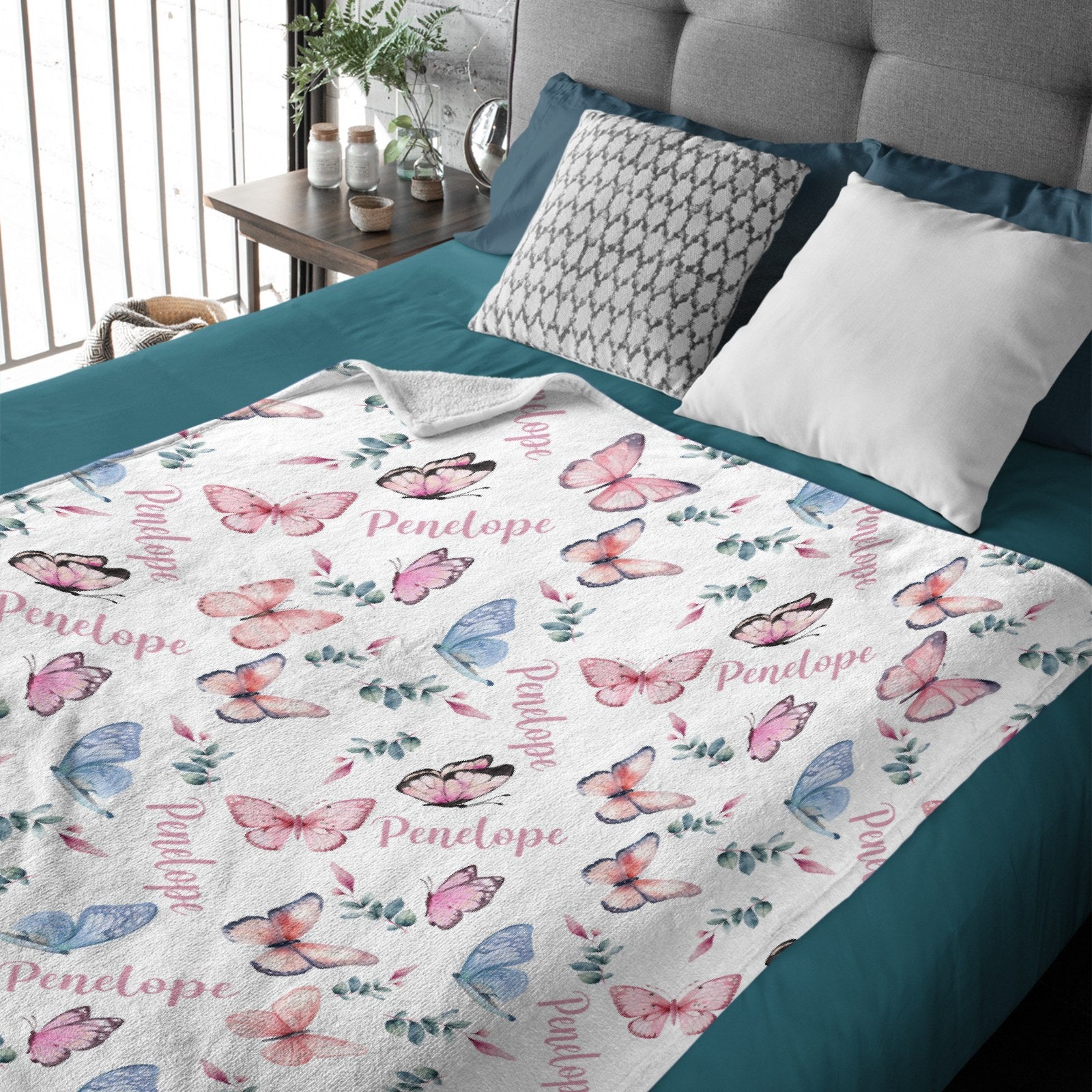 Custom Butterfly Name Blanket-Gift for Kids