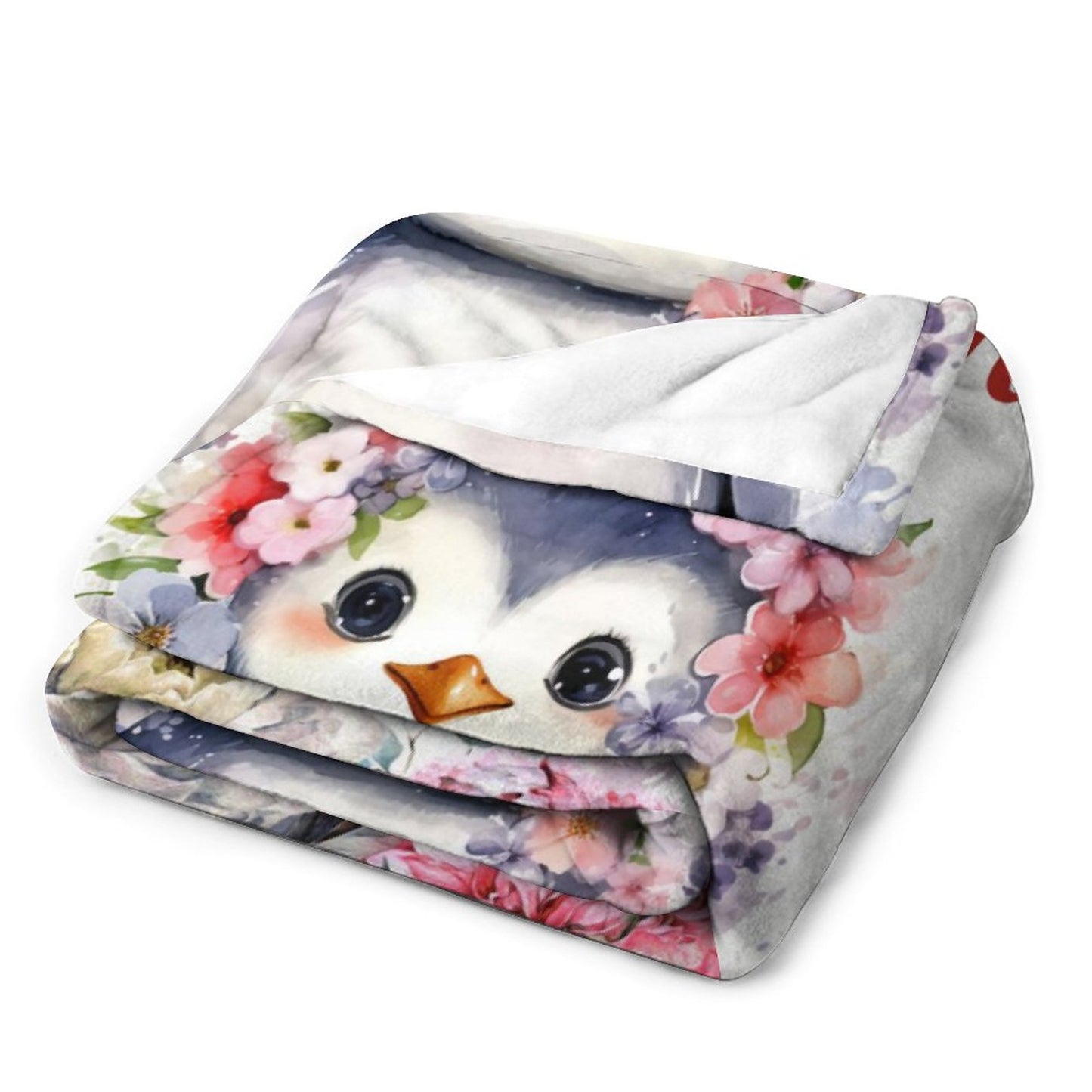 Free Shipping✈️Name Custom Name Penguin Blanket Soft Plush Lightweight Throw Blanket