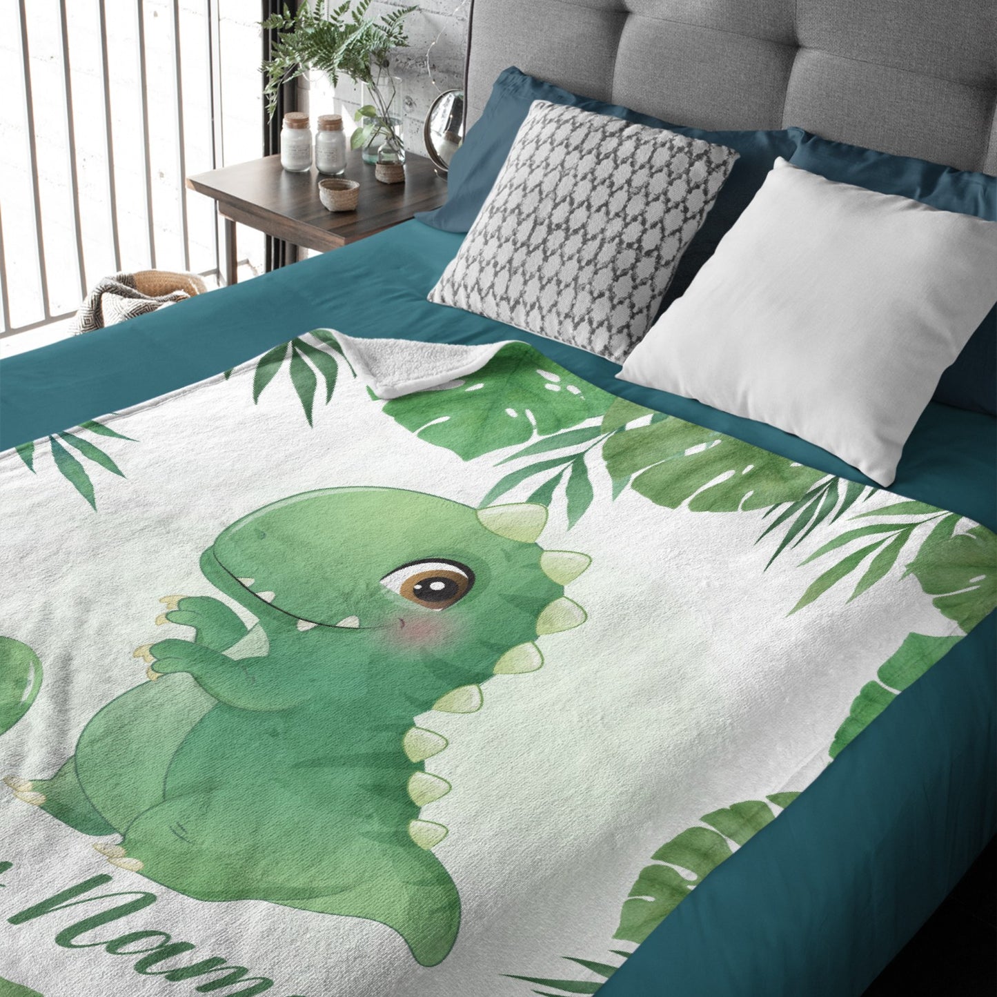 Free Shipping✈️Custom Baby Animals Blanket Gift for Baby Girls Boys - Dinosaur