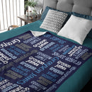 Free shipping✈️Personalized Baby Name Blanket , Baby Boy Blanket, Swaddle Blanket