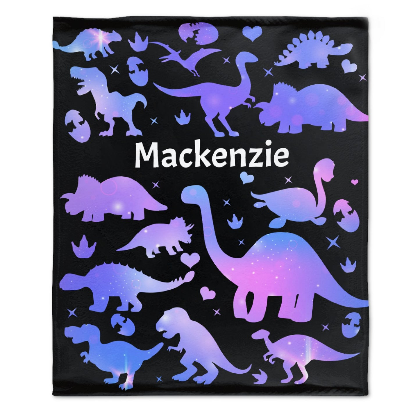 Free Shipping✈️Personalized Custom Dinosaur Name Blanket for Girls Toddler Baby Kids