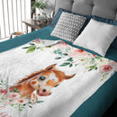 Horse Farm Animal Personalized Name Baby Blanket