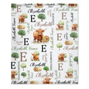 Free Shipping✈️Personalized Baby Blankets for Boys Girls - Cute Cow Blanket