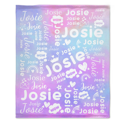 Free Shipping✈️Multicolor Name Personalized Custom Blanket - Perfect Gifts for Birthday