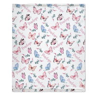 Custom Butterfly Name Blanket-Gift for Kids