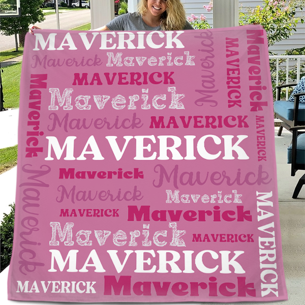 Free Shipping✈️Personalized Name Blanket - Baby Shower and Newborn Baby Gift