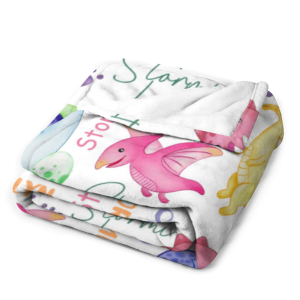 Free Shipping✈️Personalized Dinosaur Blanket Baby - Shower Gift