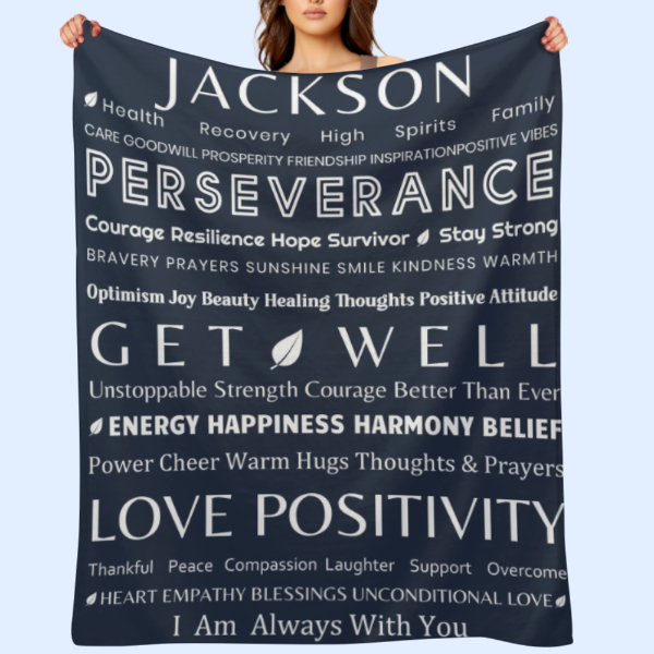 Livraison gratuite✈️Couverture de guérison Get Well Soon Gift - Pour les amis de la famille avec une énergie positive, du confort, de l'amour pour la récupération 