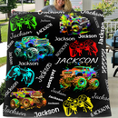 Game Controller Truck Blanket, Gamer Gift for Kids Boys Teen Adults