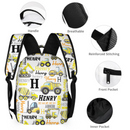 Personalized Name Construction Backpack - Gift For Kids Birthday