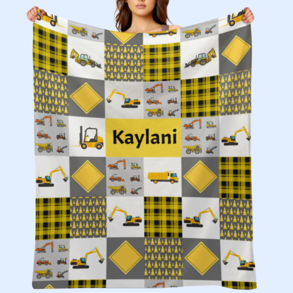 Livraison Gratuite✈️Couverture Patchwork Voiture Camion Personnalisée - Cadeau Personnalisé 