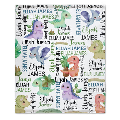 Livraison gratuite✈️Cute Dinosaur Customed Blankets 