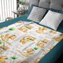 Personalized Name Animal Tiger Baby Blanket