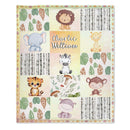 Personalized Custom Baby Name Blanket-Woodland Animals Theme