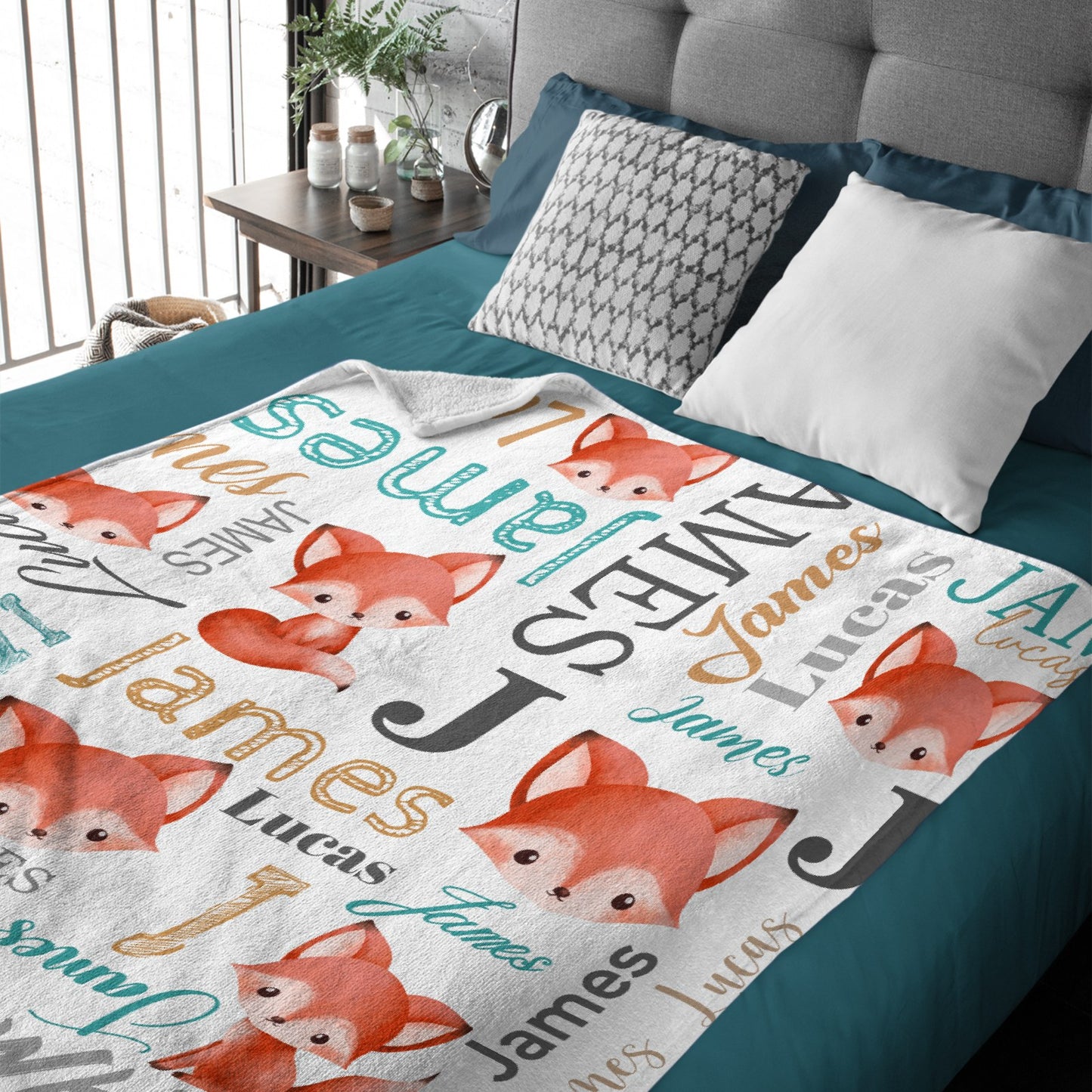 Free Shipping✈️Custom Baby Blanket Personalized Baby Blankets for Boys and Girls-fox Animal blanket