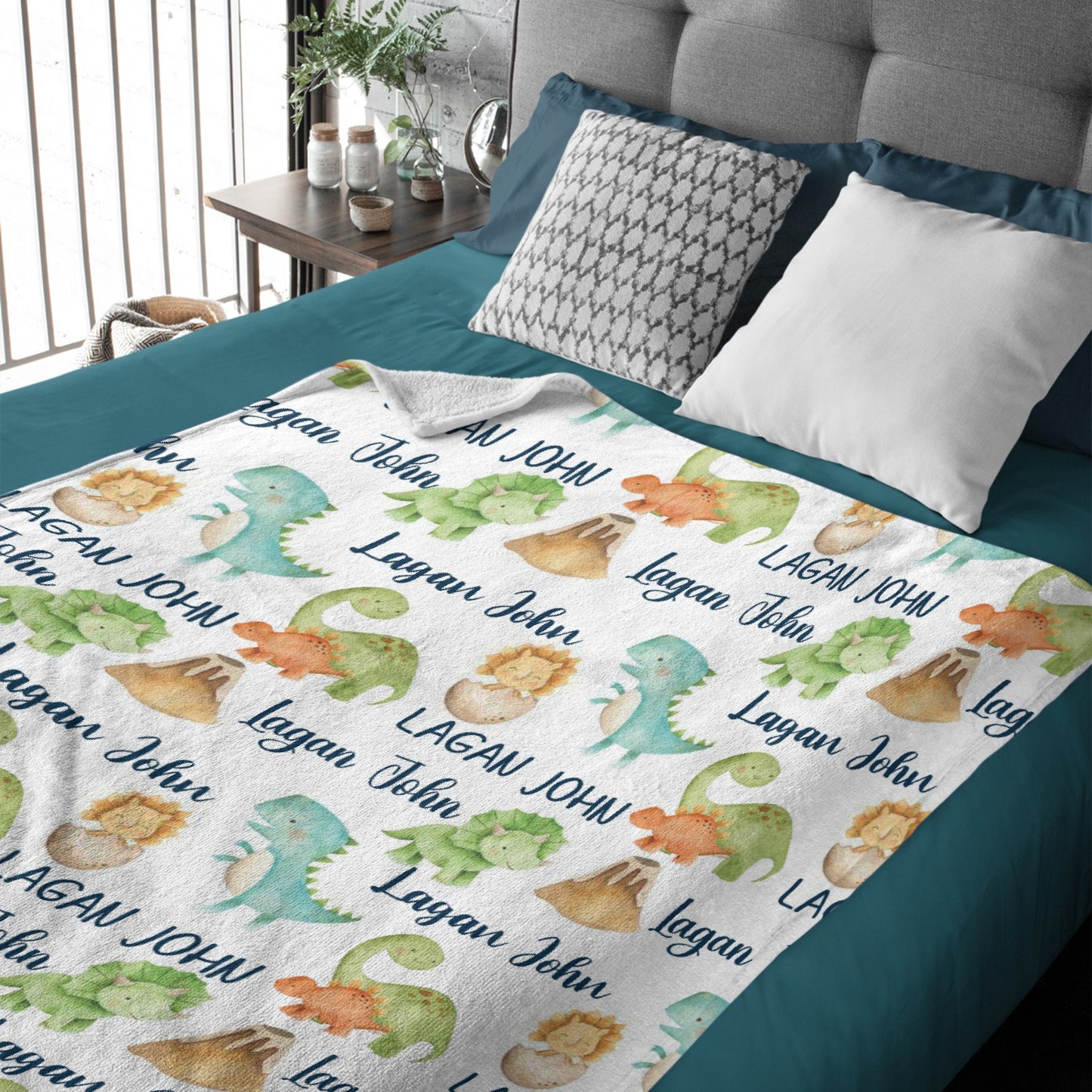 Free Shipping✈️Personalized Dinosaur Name Blanket - Gifts for Baby