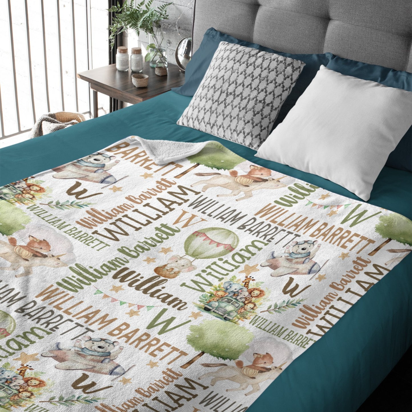 Free Shipping✈️Wildlife Adventure Name Custom Blanket