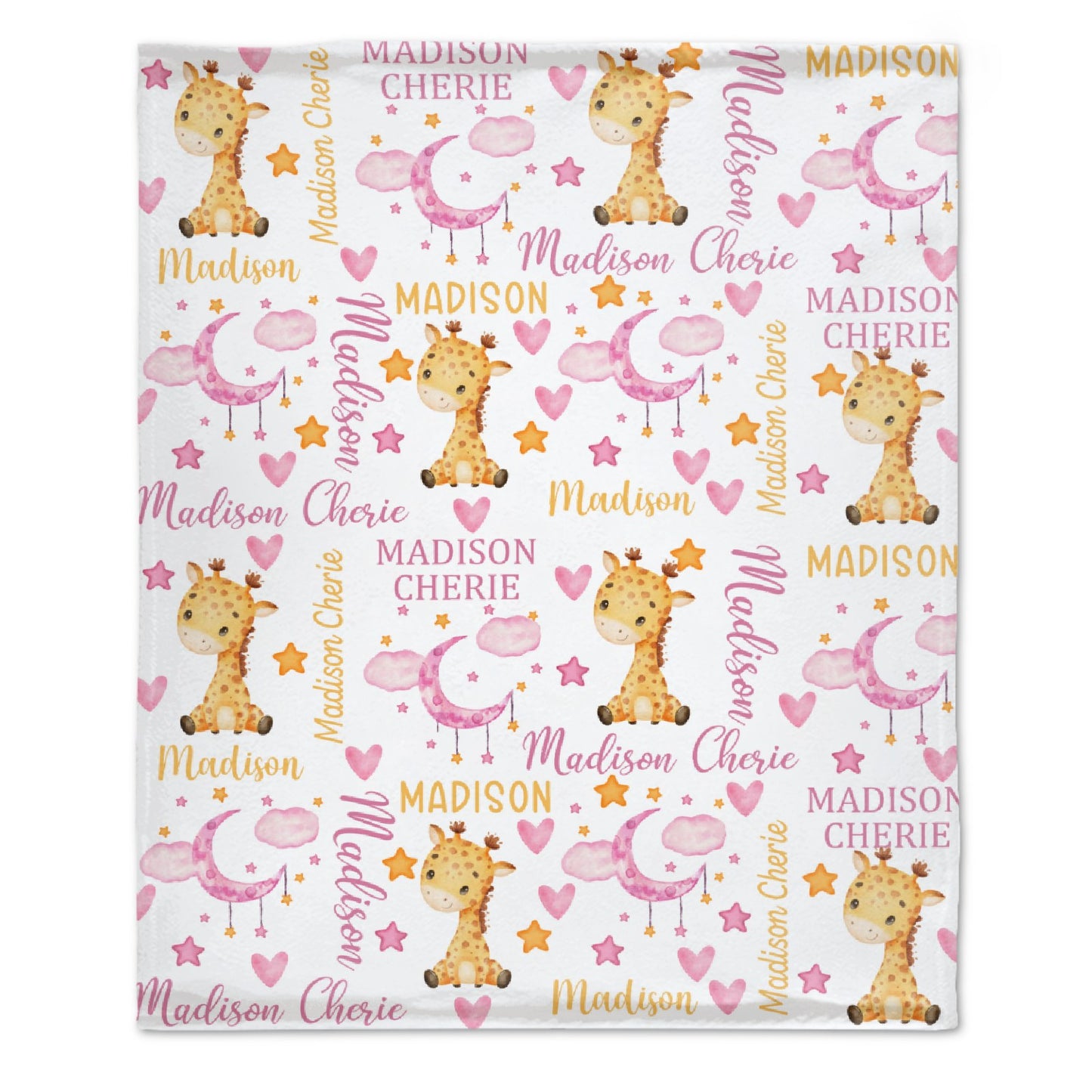 Free Shipping✈️Custom Name Personalized Giraffe Baby Blanket