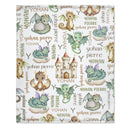 Personalized Name Dragon Castle Baby Blanket