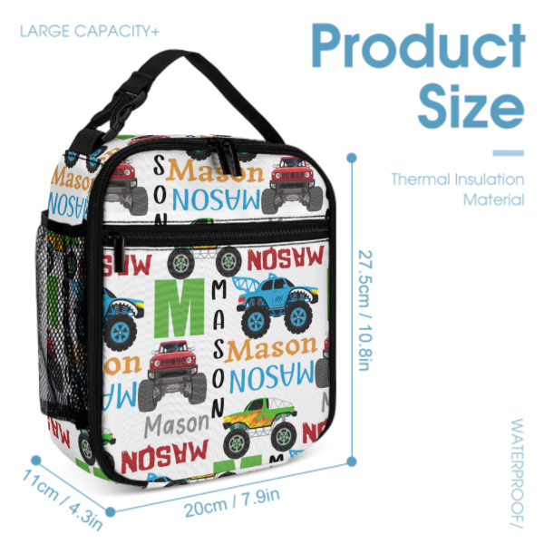 Personalized Monster Trucks Name Backpack