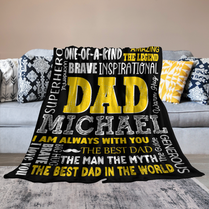 La couverture personnalisée du meilleur nom de papa - Cadeaux pour papa 