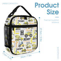 Personalized Name Construction Backpack - Gift For Kids Birthday