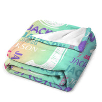 Ombre Color Personalized Blanket With Name