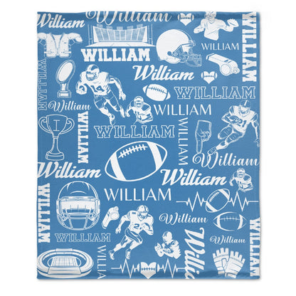 “Field of Dreams” - Personalized Name Customized Sport Blanket, Ultimate Fan Gift