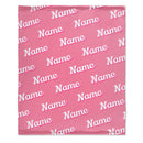 Personalized Pink Name Custom Blanket