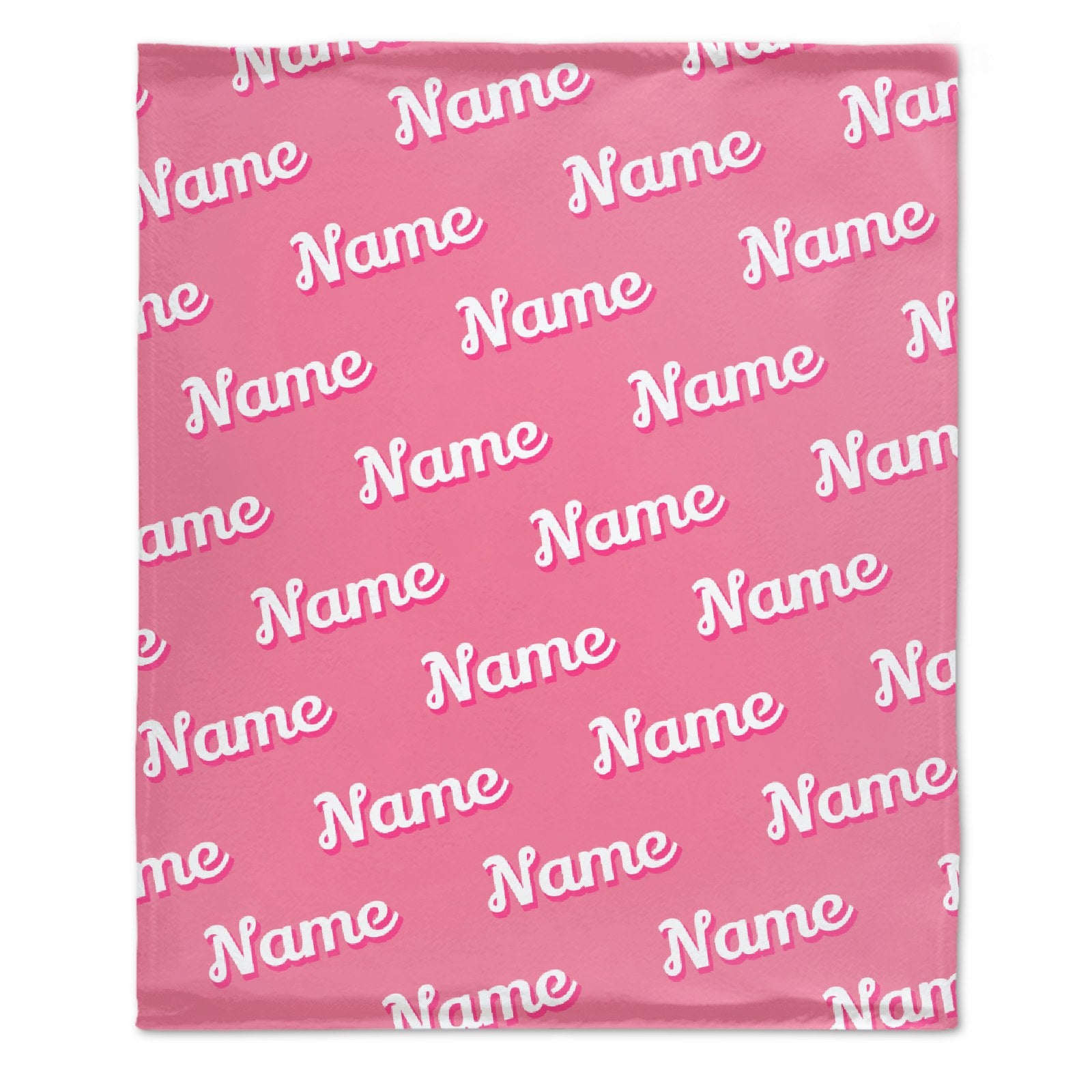 Personalized Pink Name Custom Blanket