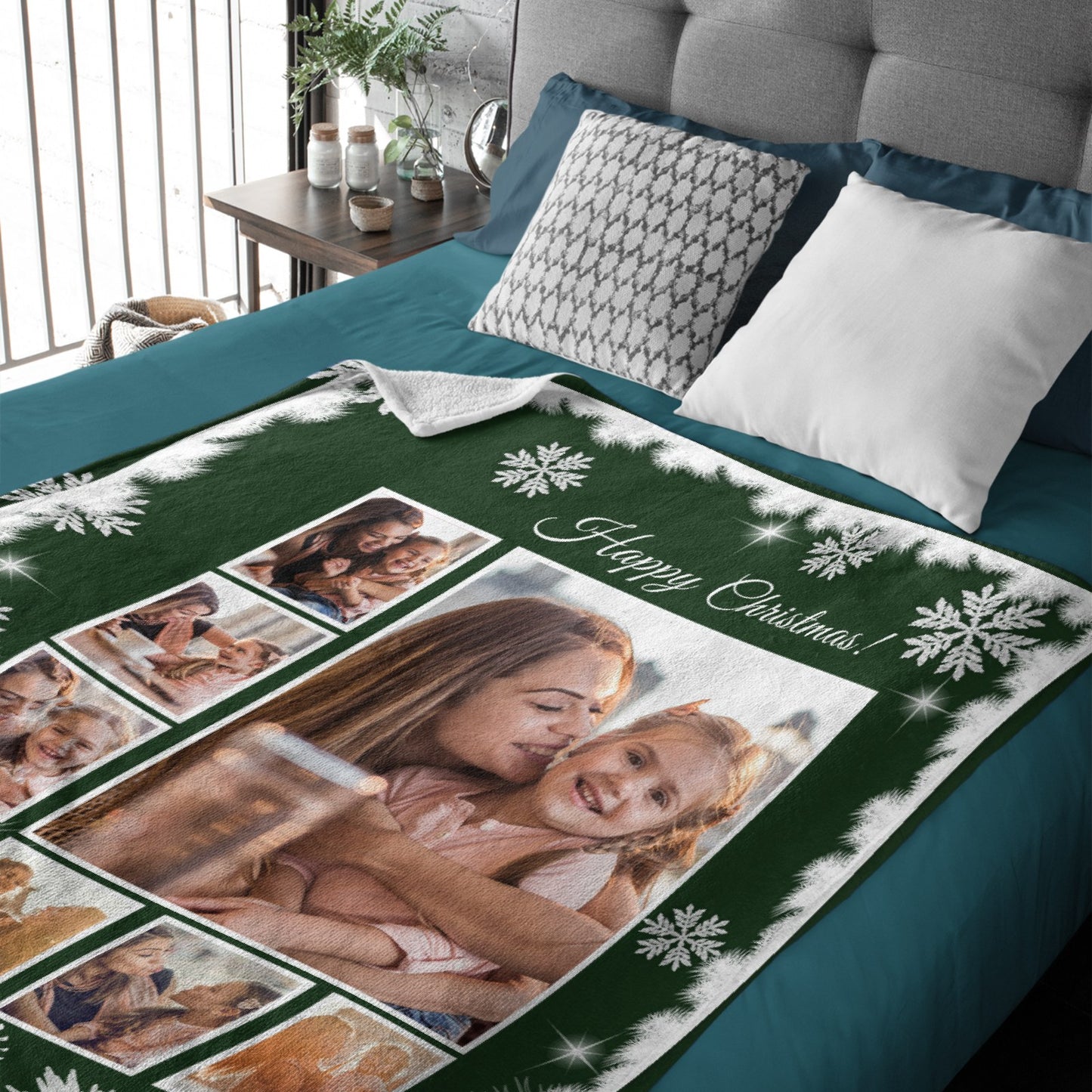 Customized Christmas Family Friends Photo Blankets